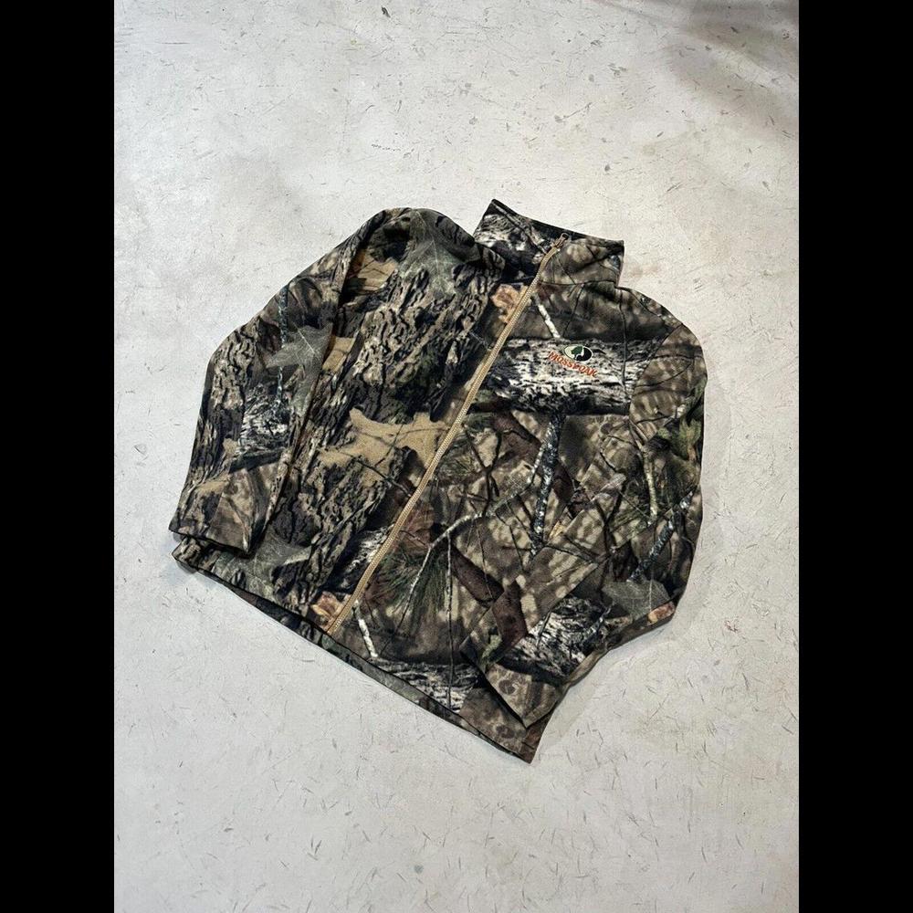Mossy Oak Zip Up Fleece Camo Mens Size L Realtree Great Condition Super Comfy